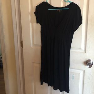Black V Neck Dress
